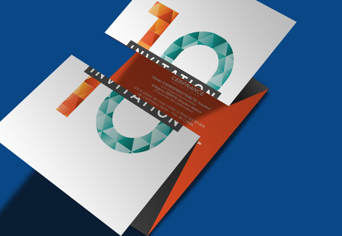invitation-cerfrance Conception d'une invitation pour les 10 ans de Cerfrance